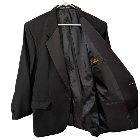 Vintage Pierre Balmain Tuxedo Jacket - Black 100% Wool - S/B Notch - Size 42 REG - Picture 3 of 9
